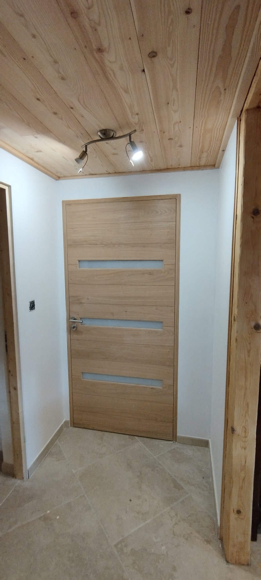 Porte intérieure bois lambris